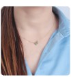 Silver Initial Letter Necklace W SPE-5563